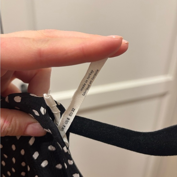 Anthropologie Black and White Polka Dot Midi Dress - Picture 4 of 4